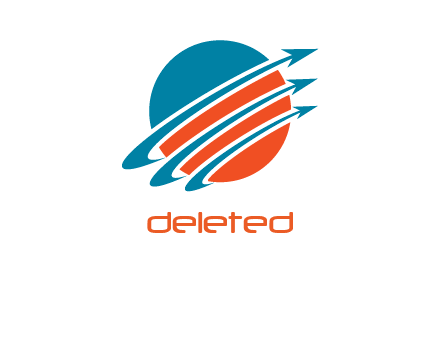 abstract globe arrows logo
