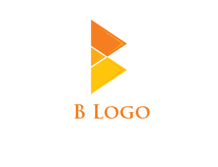 triangle in letter B logo