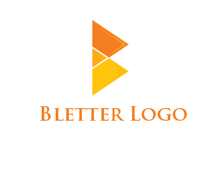 triangle in letter B logo