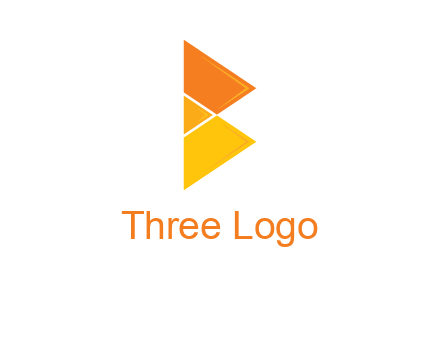 triangle in letter B logo