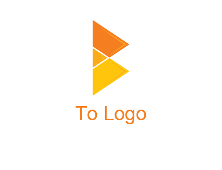 triangle in letter B logo
