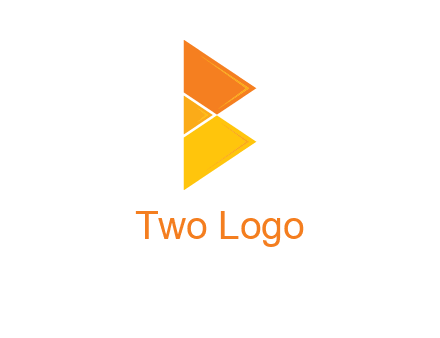 triangle in letter B logo