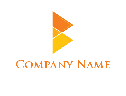triangle in letter B logo