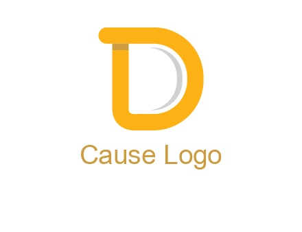 curve Letter D logo