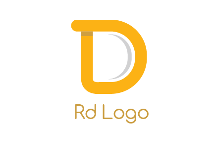 curve Letter D logo