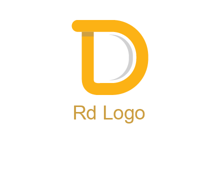 curve Letter D logo