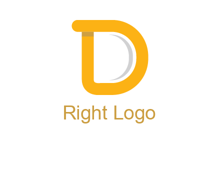 curve Letter D logo