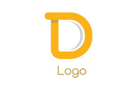 curve Letter D logo