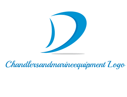 swooshes forming letter D