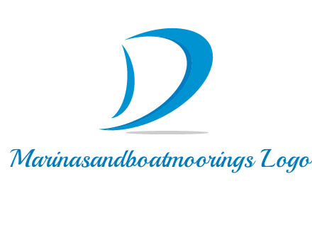 swooshes forming letter D