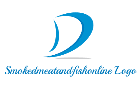 swooshes forming letter D