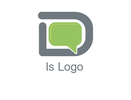 Chat icon in Letter D logo