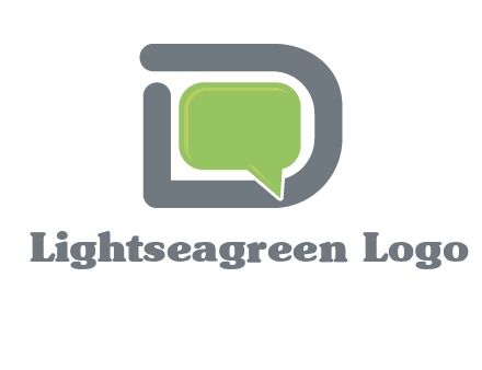 Chat icon in Letter D logo
