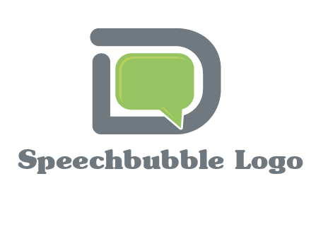 Chat icon in Letter D logo