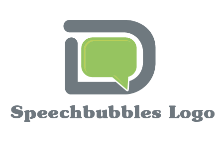 Chat icon in Letter D logo