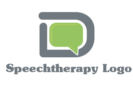 Chat icon in Letter D logo