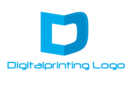 abstract 3D letter D