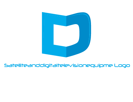 abstract 3D letter D