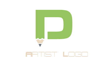 Pencil icon in letter D