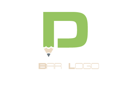 Pencil icon in letter D
