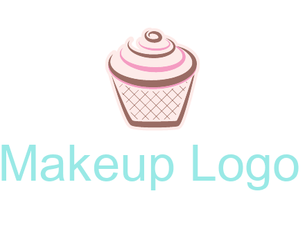 cupcake with swirl cream logo icon