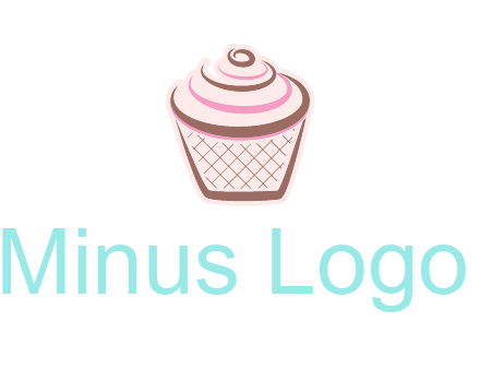 cupcake with swirl cream logo icon