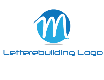 negative spacing letter M in circle 