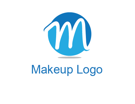 negative spacing letter M in circle 