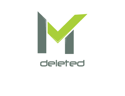 Tickmark in letter M