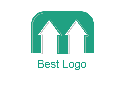 home icon in Letter M logo