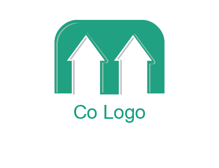 home icon in Letter M logo