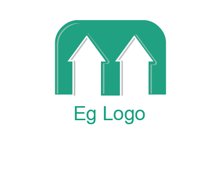 home icon in Letter M logo