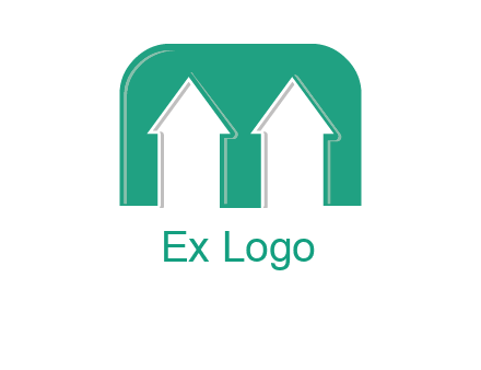 home icon in Letter M logo