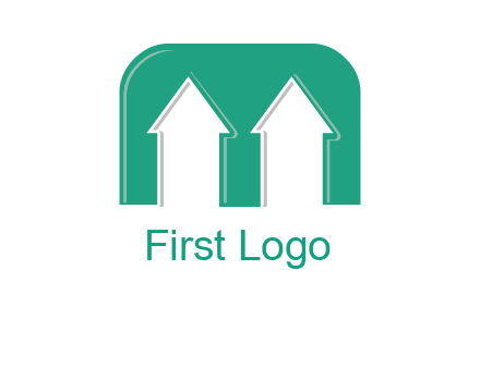 home icon in Letter M logo