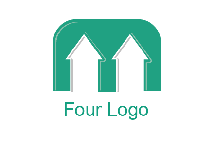 home icon in Letter M logo