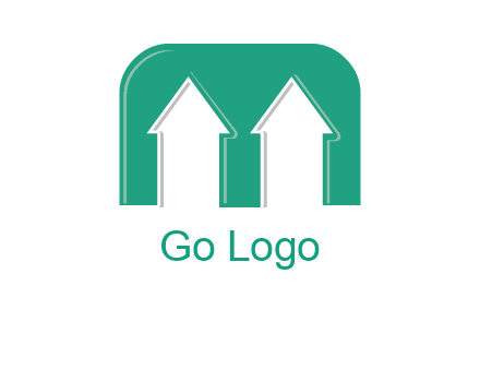 home icon in Letter M logo