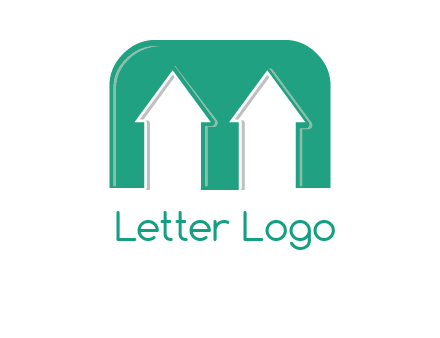 home icon in Letter M logo