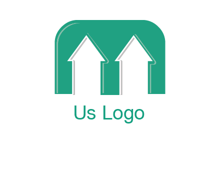home icon in Letter M logo