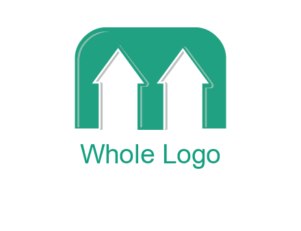 home icon in Letter M logo