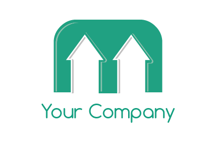 home icon in Letter M logo