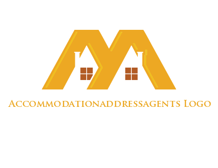 house icon in M letter Logo
