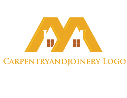 house icon in M letter Logo