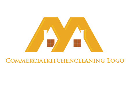 house icon in M letter Logo
