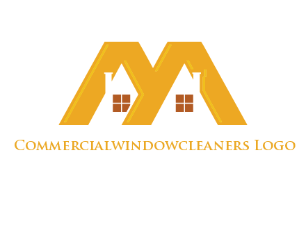house icon in M letter Logo