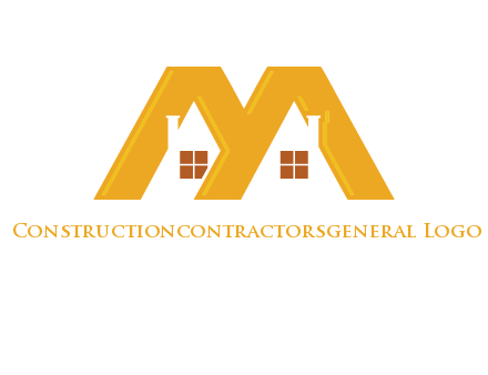 house icon in M letter Logo