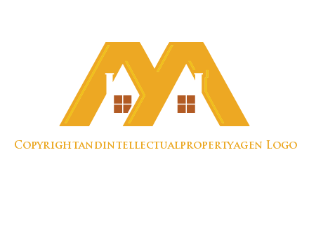 house icon in M letter Logo