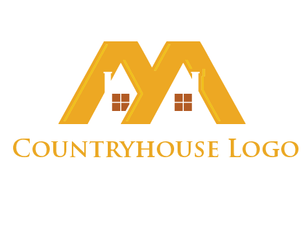 house icon in M letter Logo
