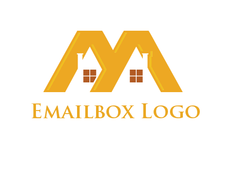house icon in M letter Logo