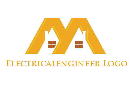 house icon in M letter Logo