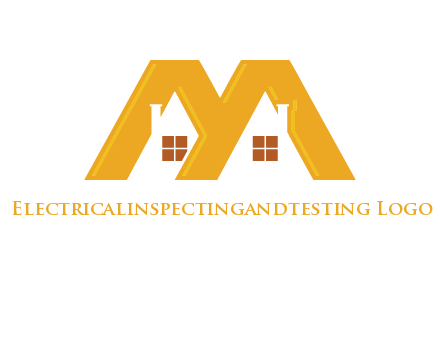 house icon in M letter Logo